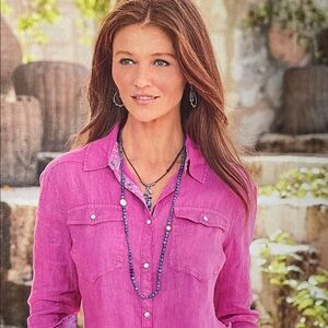 New! Willow Linen Shirt Sundance Retail $108